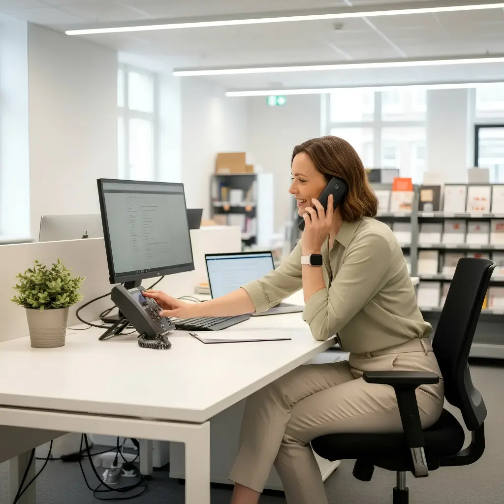 Helpdesk medewerkster contact opnemen met goedkopezegels.nl